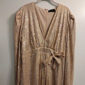 New York & Company Gold Dress